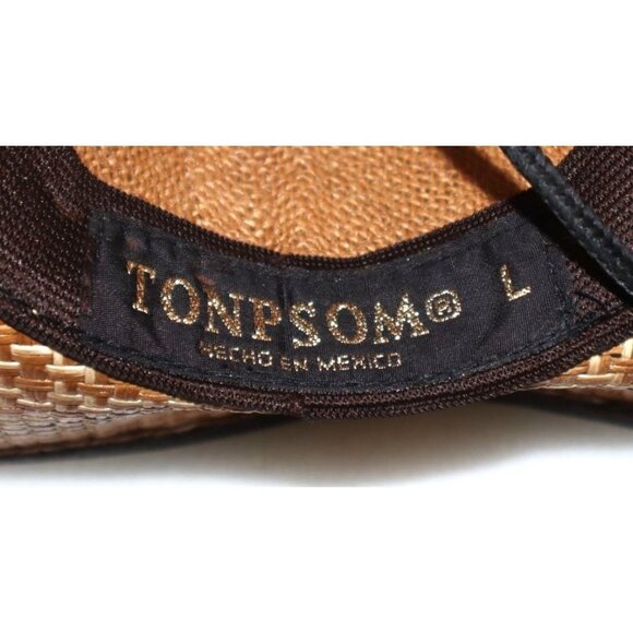 Tonpsom Straw Safari Hat Mexico Wide Brim Vintage Coastal Grandmother Cottagecor - Picture 3 of 6